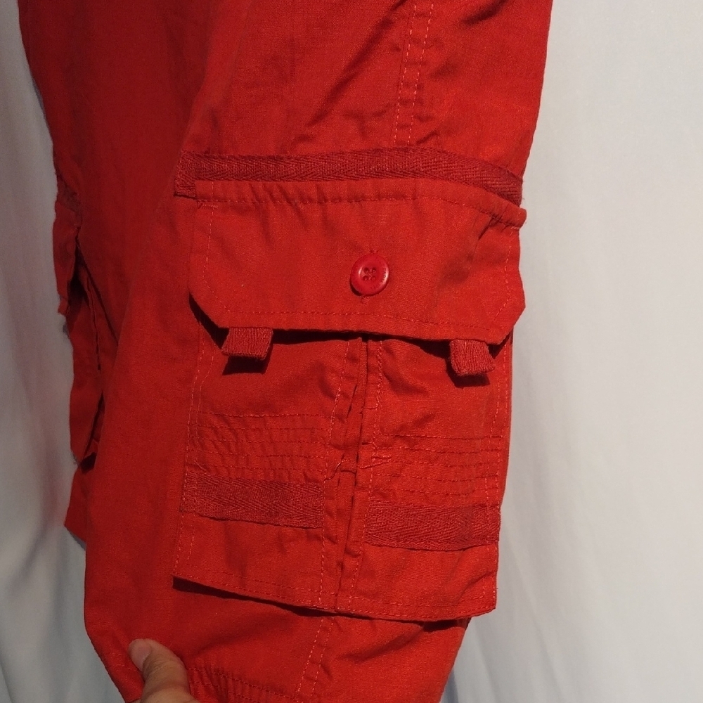 Phat Farm Red Cargo Shorts for Men - Picture 4 of 15